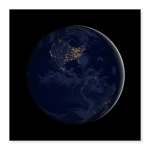 Art Print (Unframed), Planet Earth North and South America by NASA, 18" x 24"