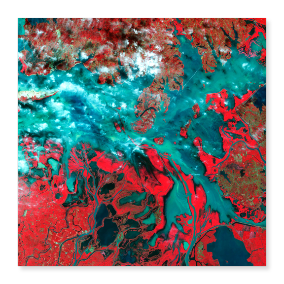 Art Print (Unframed), Poyang Lake, China Viewed from Space by NASA, 16" x 20"