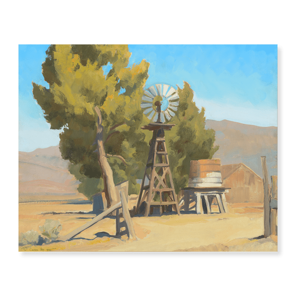 Art Print (Unframed), Ranch Windmill Carson Nevada by Maynard Dixon, 16" x 20"