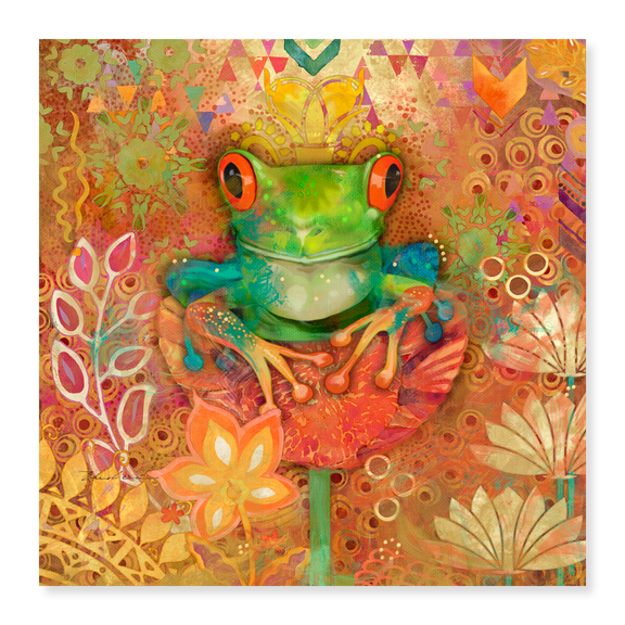Art Print (Unframed), Red-Eyed Tree Frog by Evalia Designs, 16" x 20"