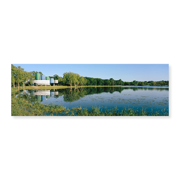 Art Print (Unframed), Reflection of trees in water by Panoramic Images, 24" x 8"