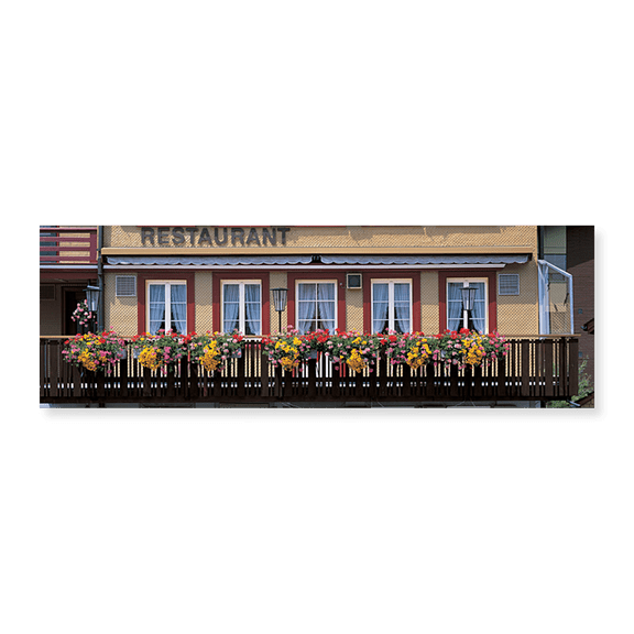 Art Print (Unframed), Restaurant Windows by Panoramic Images, 24" x 8"