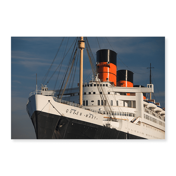 Art Print (Unframed), Rms Queen Mary cruise ship at a port by Panoramic Images, 18" x 24"