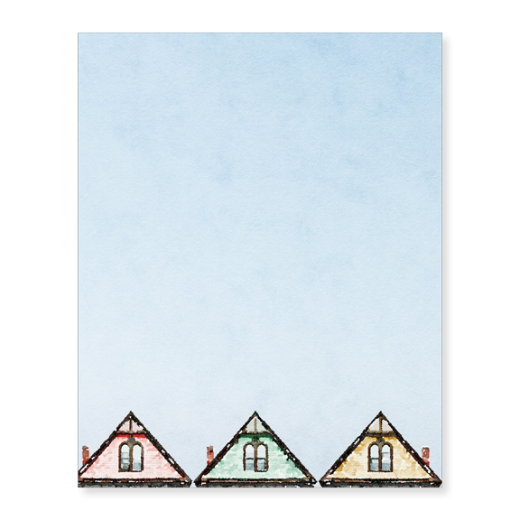 Art Print (Unframed), Rooftop Trio by Kim Curinga, 16" x 20"