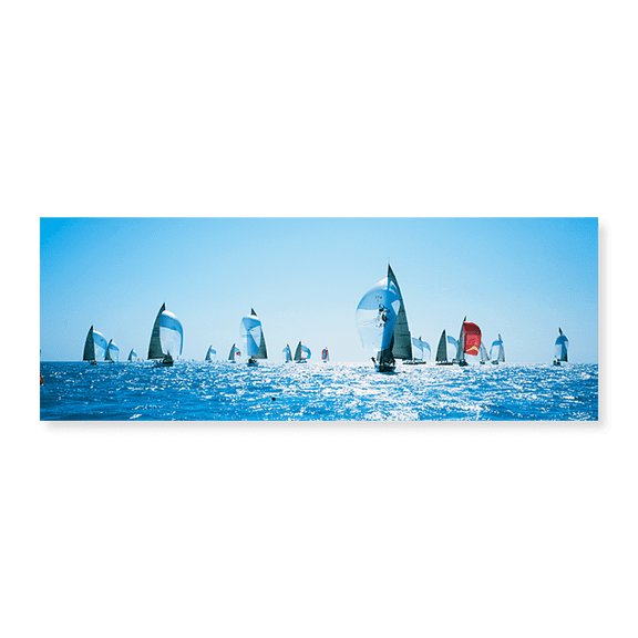 Art Print (Unframed), Sailboat Race by Panoramic Images, 24" x 8"