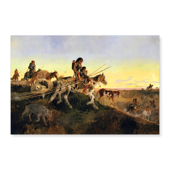 Art Print (Unframed), Seeking New Hunting Ground 1891 by Charles Marion Russell, 16" x 20"
