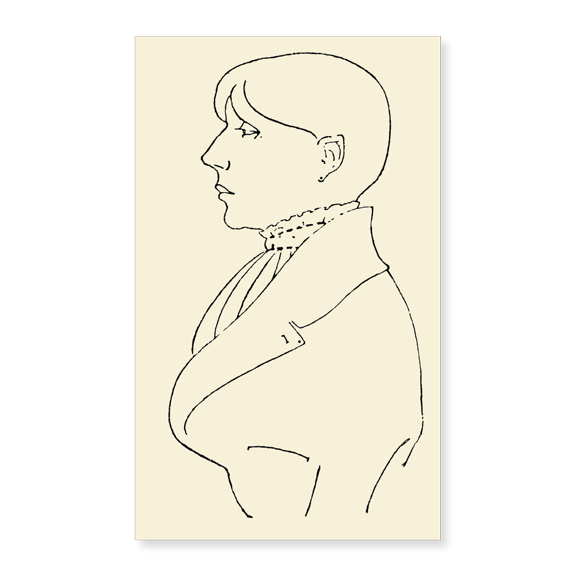 Art Print (Unframed), Self-portrait by Aubrey Beardsley, 15" x 24"