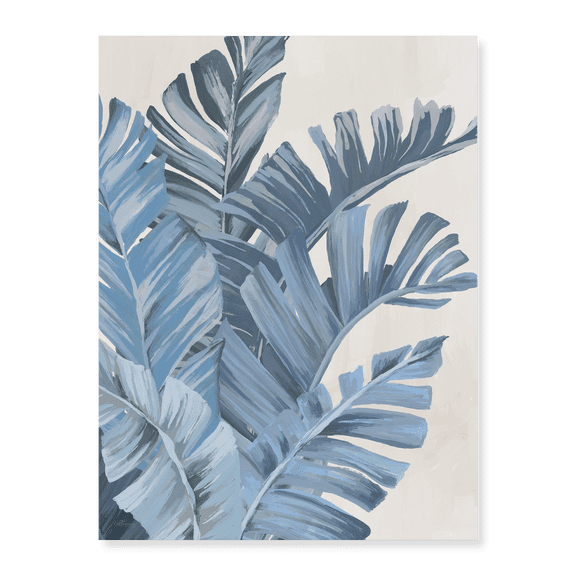 Art Print (Unframed), Shady Blue Banana Leaves by Cat Thurman Designs, 16" x 20"