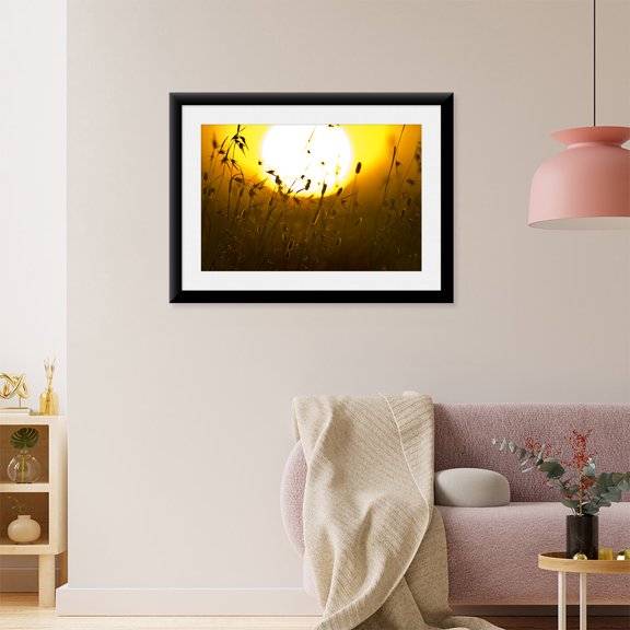 Art Print (Unframed), Silhouette of grass at sunrise by Panoramic Images, 16" x 20"