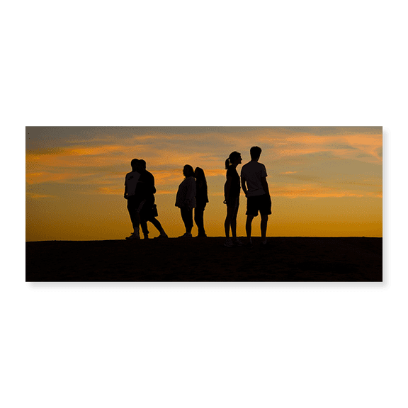 Art Print (Unframed), Silhouette of people on a hill by Panoramic Images, 15" x 24"