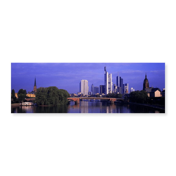 Art Print (Unframed), Skyline Main River Frankfurt Germany by Panoramic Images, 24" x 8"