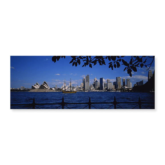 Art Print (Unframed), Skyscrapers On The Waterfront by Panoramic Images, 24" x 8"