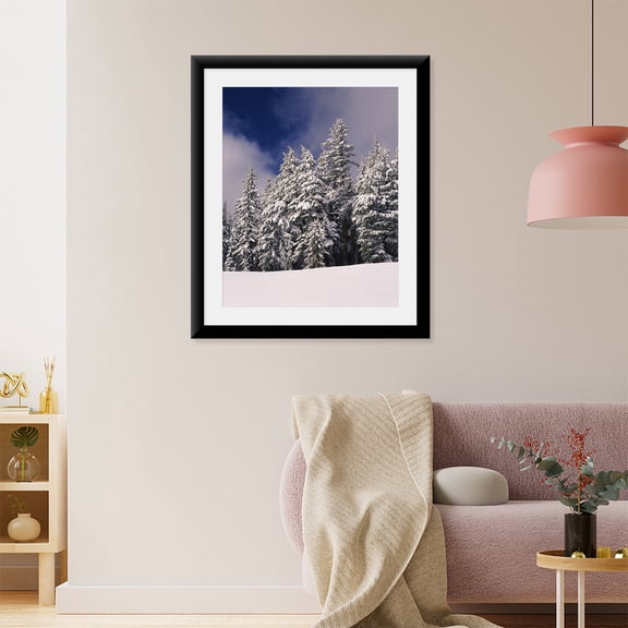 Art Print (Unframed), Snow covered western hemlock and fir trees on Munson Ridge by Panoramic Images, 18" x 24"