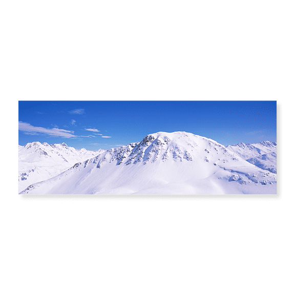 Art Print (Unframed), Snowcapped mountain range by Panoramic Images, 30" x 10"