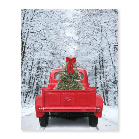 Art Print (Unframed), Snowy Drive in a Ford by Lori Deiter, 16" x 20"