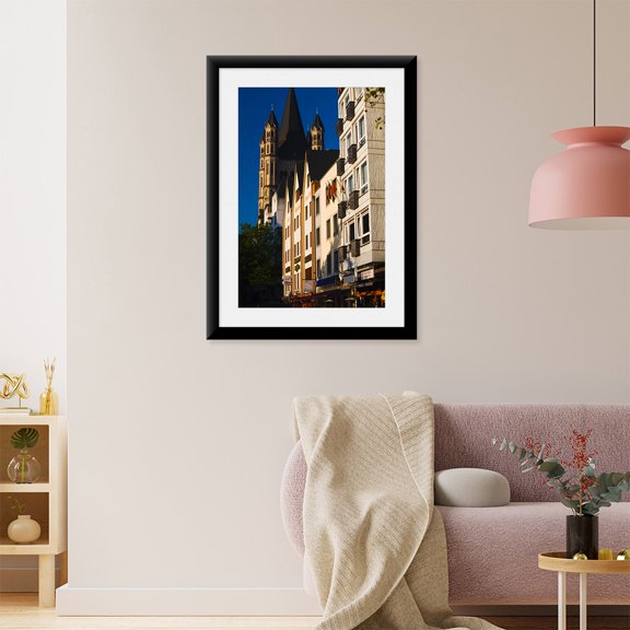 Art Print (Unframed), St. Martin Church and Rhein embankment buildings by Panoramic Images, 18" x 24"