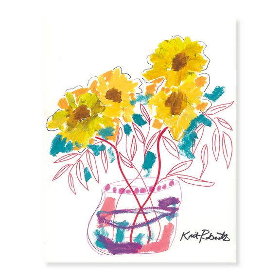 Art Print (Unframed), Sunny Blooms by Kait Roberts, 18" x 24"