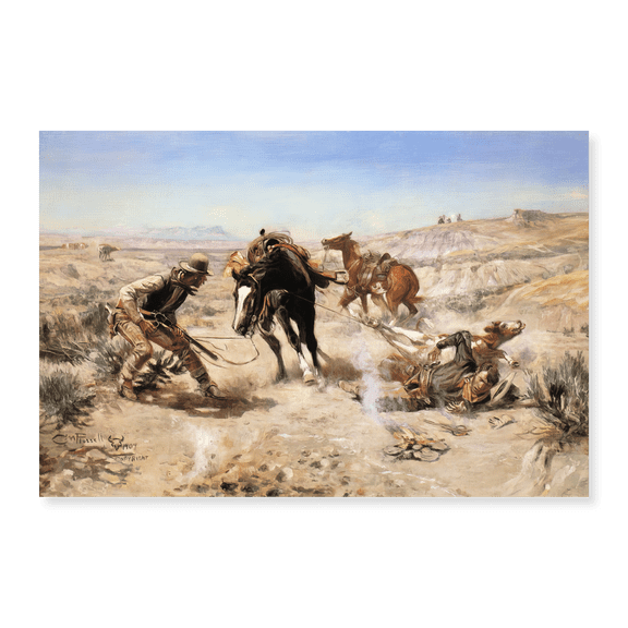 Art Print (Unframed), The Cinch Ring 1909 by Charles Marion Russell, 18" x 24"