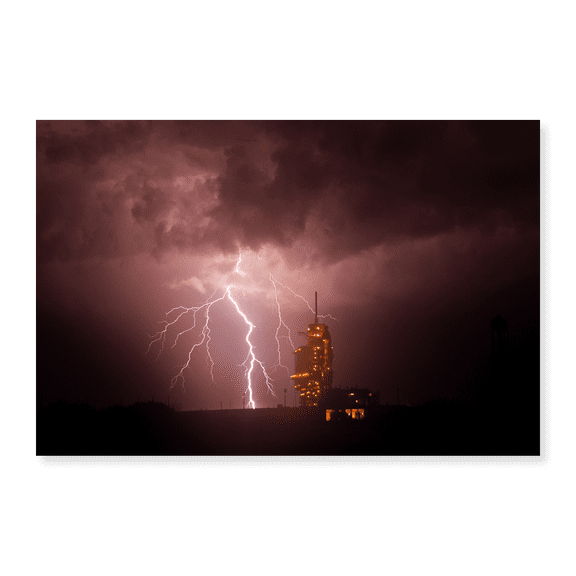 Art Print (Unframed), The Endeavour at Launch Pad 39a as a Storm Passes 2011 by NASA, 16" x 20"