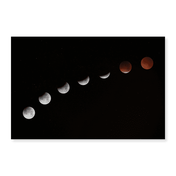 Art Print (Unframed), The Moon Turning Red during a Lunar Eclipse at Telscombe Cliffs by NASA, 16" x 20"
