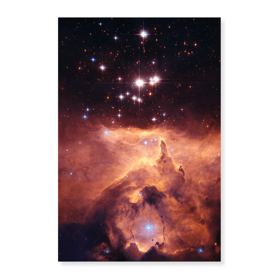 Art Print (Unframed), The Star Cluster Pismis 24 lies in the core of the large Emission Nebula NGC 6357 by NASA, 18" x 24"