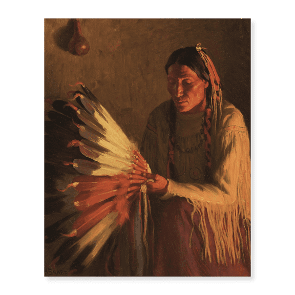 Art Print (Unframed), The War Bonnet by Joseph Henry Sharp, 16" x 20"