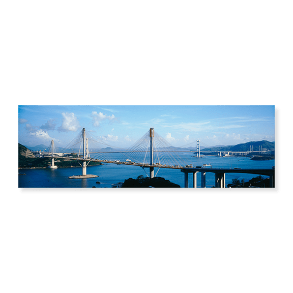 Art Print (Unframed), Ting Kaw & Tsing Ma Bridge Hong Kong China by Panoramic Images, 36" x 12"