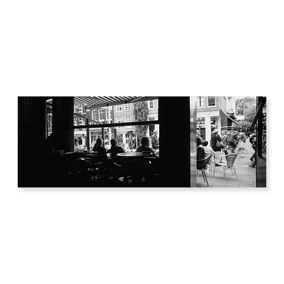 Art Print (Unframed), Tourists In A Cafe by Panoramic Images, 24" x 8"