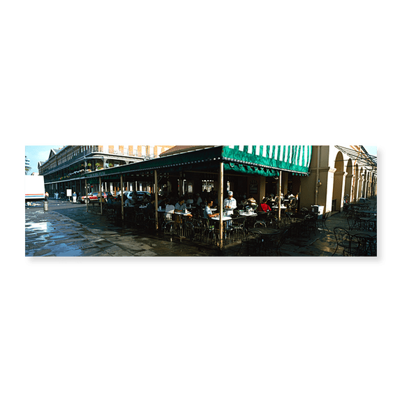 Art Print (Unframed), Tourists at a coffee shop by Panoramic Images, 24" x 8"