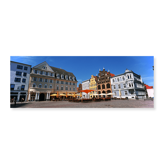 Art Print (Unframed), Tourists at a sidewalk cafe by Panoramic Images, 24" x 8"