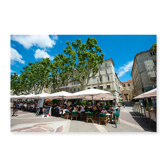 Art Print (Unframed), Tourists at sidewalk cafes by Panoramic Images, 16" x 20"