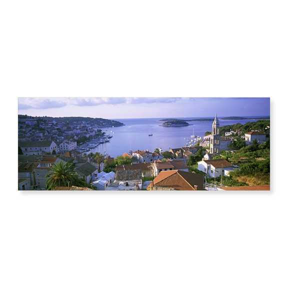 Art Print (Unframed), Town On The Waterfront by Panoramic Images, 24" x 8"