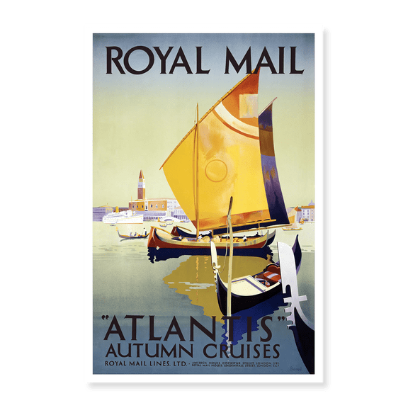 Art Print (Unframed), Venice Atlantis Cruise Line Vintage Travel Poster by Vintage Travel Poster, 16" x 20"