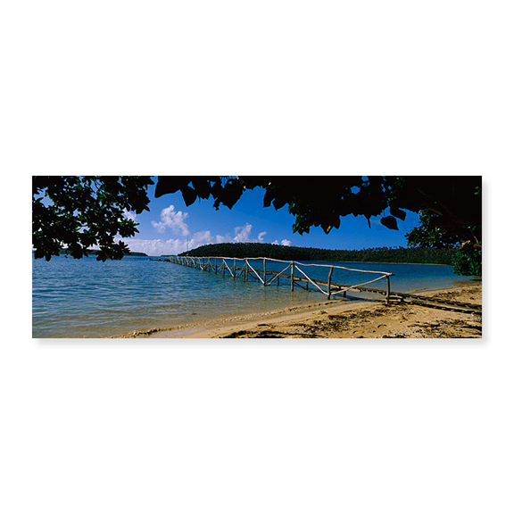 Art Print (Unframed), Wooden dock over the sea by Panoramic Images, 24" x 8"