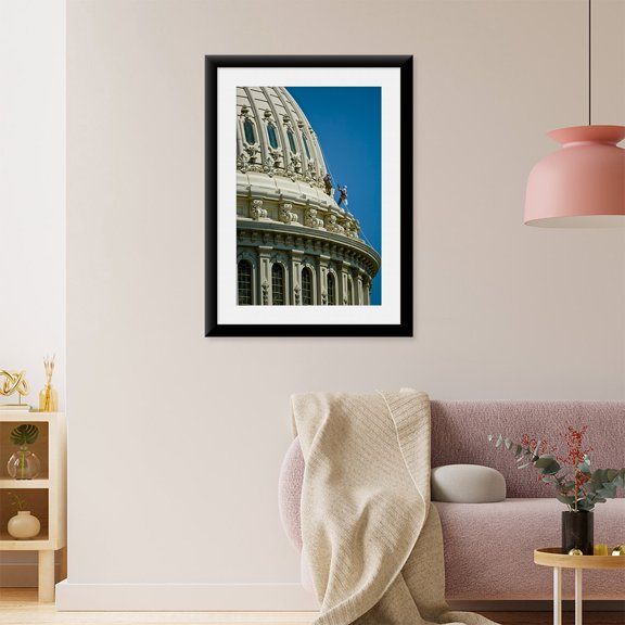 Art Print (Unframed), Workers on a government building dome by Panoramic Images, 18" x 24"