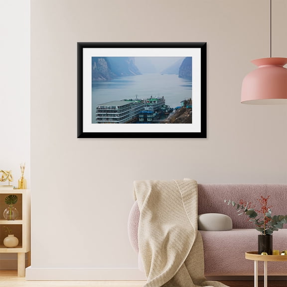 Art Print (Unframed), Yangtze River Cruise Ships at anchor by Panoramic Images, 16" x 20"