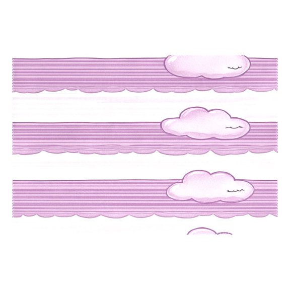 Art Purple Clouds Pattern 12x18in Heat-Resistant Non-Slip Place Mat, Durable and Wrinkle-Resistant