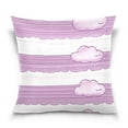 thumbnail image 1 of Art Purple Clouds Pattern 18x18 Inch Plush Velvet Pillowcase Double Sided Print, Hidden Zipper, 1 of 7