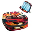 thumbnail image 1 of Art Race Car with Finish Line Flags Pilot and Flames Sanitary Napkin Storage Bag, Zipper Menstrual Cup Pouch Feminine Menstruation First Period Pads Holder for Girls Women Ladies, 1 of 6
