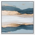thumbnail image 1 of Art Remedy Abstract with Gold Canvas, 40" x 40", White Frame, Blue Ridge III, 1 of 7