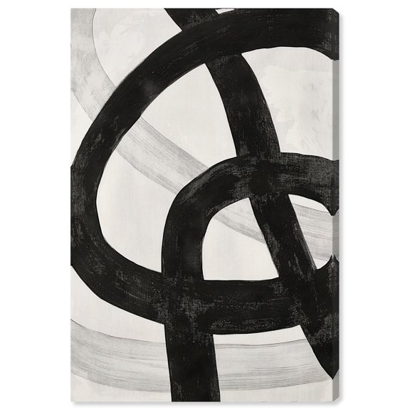 Art Remedy Black and White Art Canvas, 20" x 30", Gallery Wrapped, Infinite Loop II