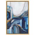 thumbnail image 1 of Art Remedy Blue Paintings Canvas, 24" x 36", Gold Frame, Mixture of Feelings, 1 of 7