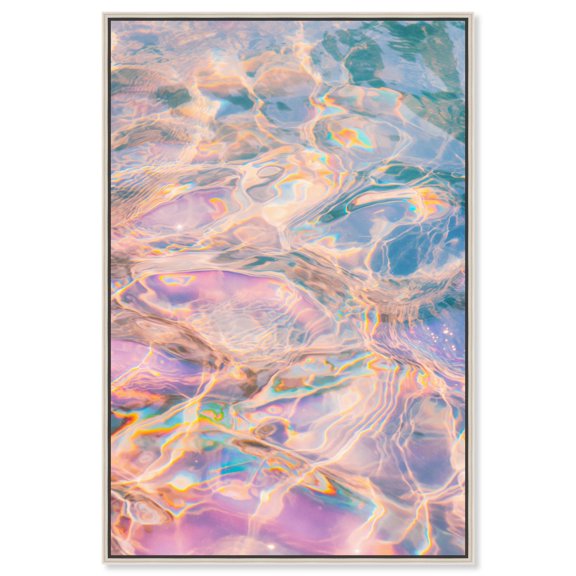 Art Remedy Blush Abstracts Canvas, 24" x 36", Silver Frame, Smooth Metallic Drift II
