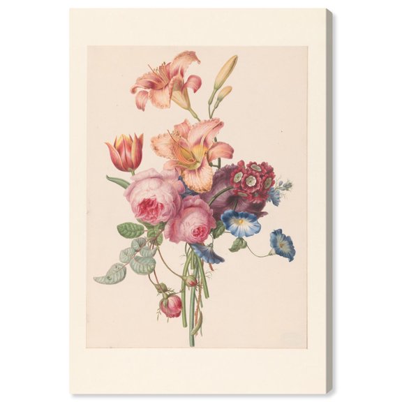 Art Remedy Botanical Prints Canvas, 36" x 54", Gallery Wrapped, A Bouquet 1820