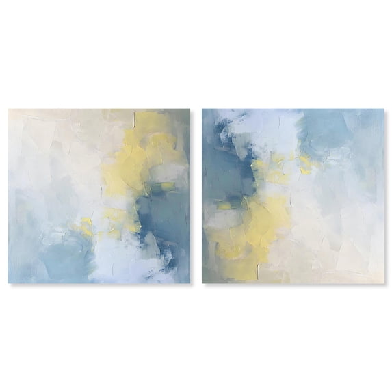 Art Remedy Bright Modern Canvas, 30" x 30", Gallery Wrapped, Earth and Ether Set