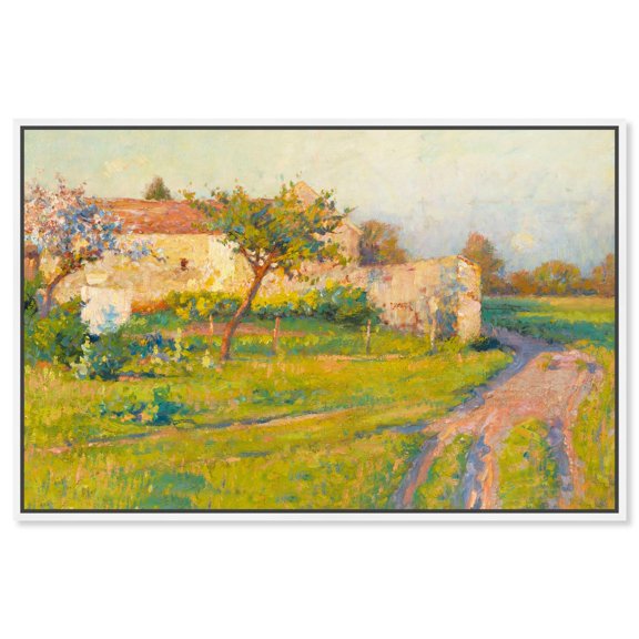 Art Remedy Classic Landscape Canvas, 30" x 20", White Frame, Spring in France