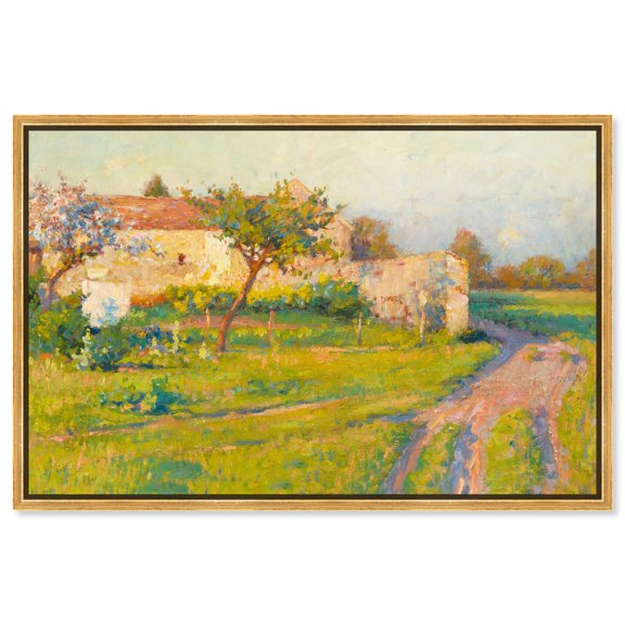 Art Remedy Classic Landscape Canvas, 54" x 36", Gold Frame, Spring in France