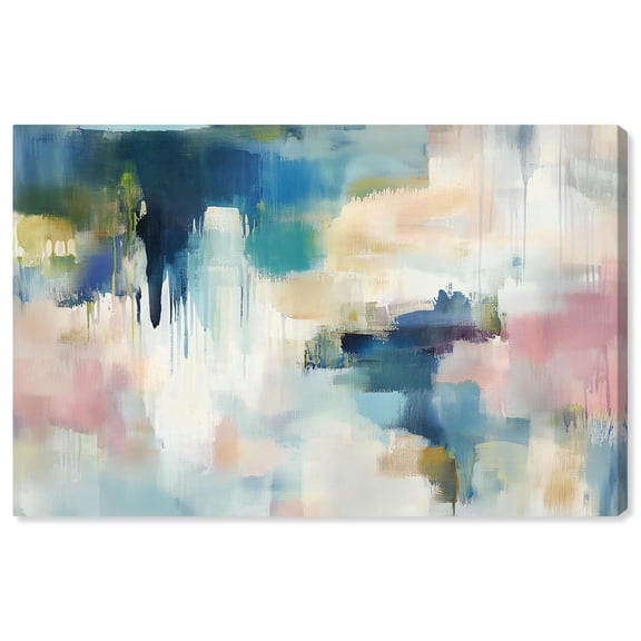 Art Remedy Cold Tones Abstract Canvas, 24" x 16", Gallery Wrapped, Pale Periwinkle II