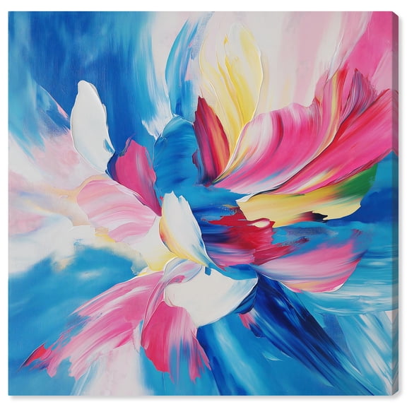 Art Remedy Colorful Abstracts Canvas, 12" x 12", Gallery Wrapped, Whimsical Whirl