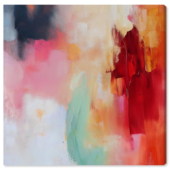 Art Remedy Colorful Abstracts Canvas, 40" x 40", Gallery Wrapped, Emberglow I